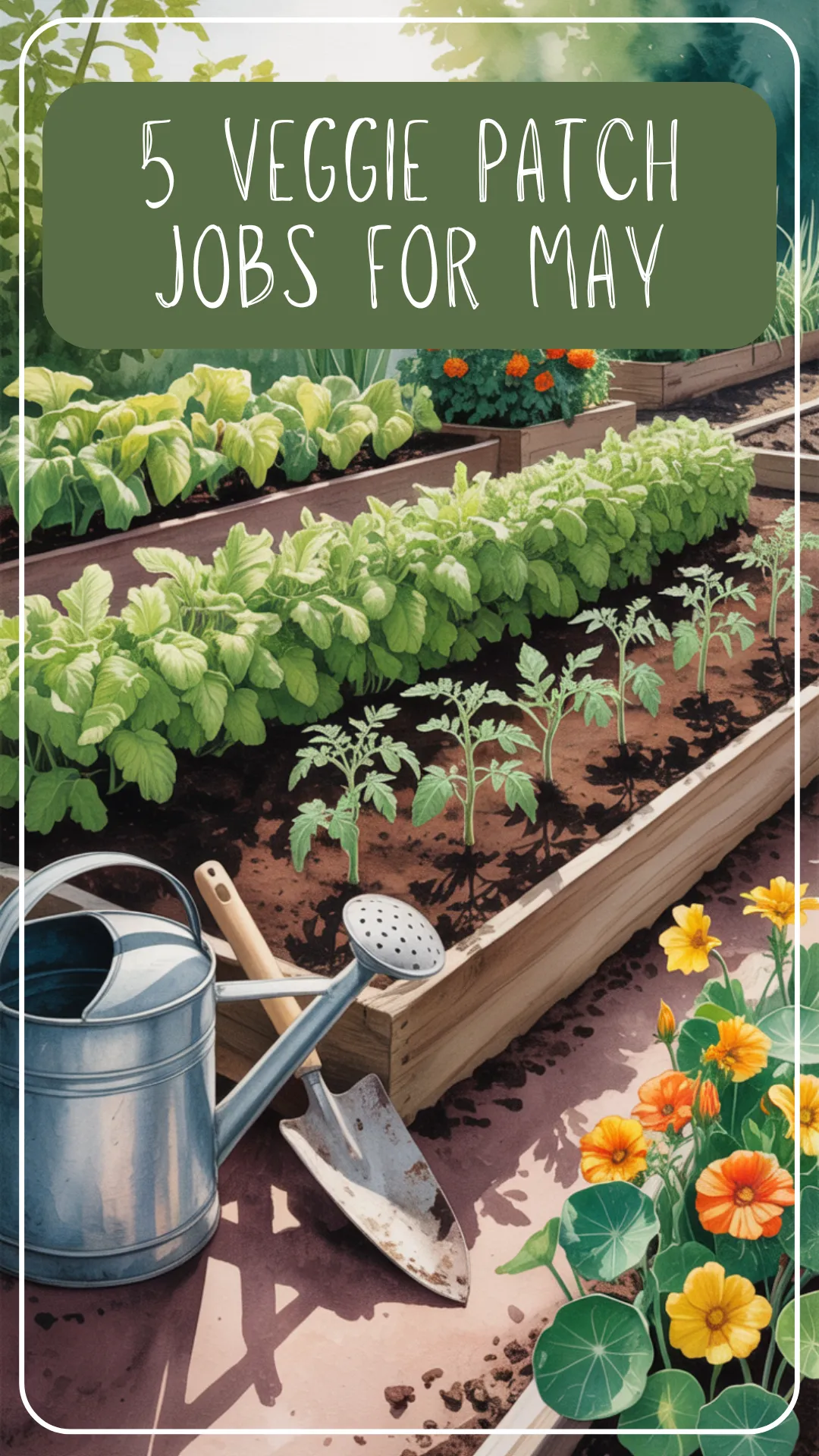 Growing a vegetable garden in Zone 6? Here are 5 simple but important jobs to tackle in May—like planting, mulching, feeding your soil, and keeping pests away. #VegetableGarden #Zone6Garden #SpringGardening #CanningGarden #GrowYourOwnFood