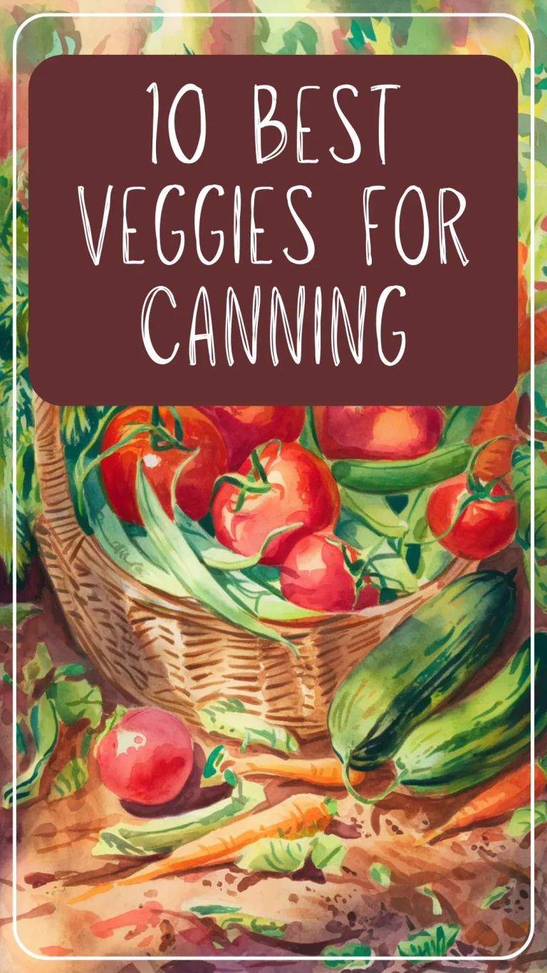 Planning your canning garden? These 10 easy veggies are perfect for beginners and produce big harvests for your pantry! Learn when to plant and get tips for canning success. #CanningForBeginners #VegetableGarden #GrowYourOwnFood #HomesteadingLife #PreservingFood